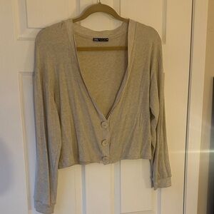 Zara Knit Button-Up Cardigan